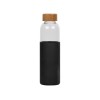 Купить Бутылка для воды стеклянная Refine, в чехле, 550 мл, черный с нанесением логотипа