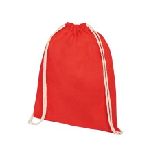 Рюкзак со шнурком Tenes из хлопка плотностью 140 г/м2, красный