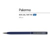 Купить Ручка Palermo шариковая  автоматическая, темно-синий металлический корпус, 0,7 мм, синяя с нанесением логотипа