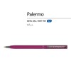 Купить Ручка Palermo шариковая  автоматическая, бордовый металлический корпус, 0,7 мм, синяя с нанесением логотипа