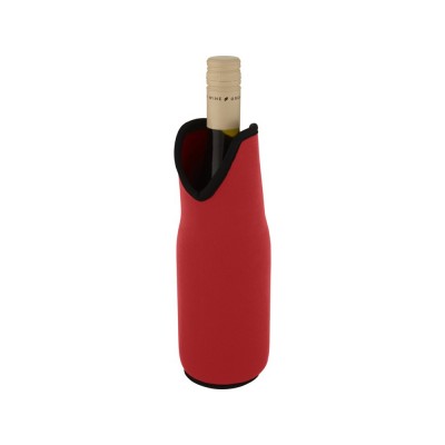 Купить Noun Держатель-руква для бутылки с вином из переработанного неопрена, красный с нанесением логотипа