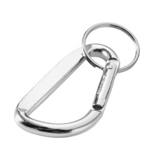 Timor брелок с карабином из переработанного алюминия, сертифицированного по стандарту RCS - Серебристый