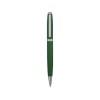 Купить Ручка металлическая шариковая Flow soft-touch, зеленый/серебристый с нанесением логотипа