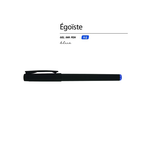Купить Ручка пластиковая гелевая Egoiste Black под персонализацию, черная с нанесением логотипа