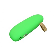 PB_Small_stone Универсальное зарядное устройство power bank в форме камня. 2600MAH. Зеленый