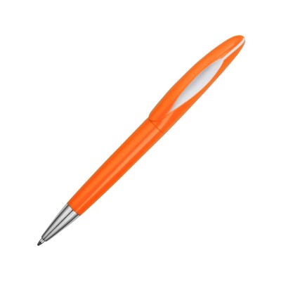 Купить Ручка пластиковая шариковая Chink, оранжевый/белый с нанесением