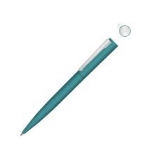 Металлическая шариковая ручка soft touch Brush gum, бирюзовый