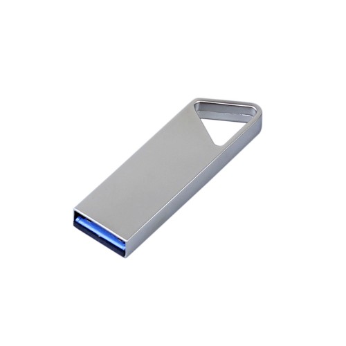 Купить USB 2.0-флешка на 64 Гб с мини чипом, компактный дизайн, отверстие треугольной формы для цепочки с нанесением логотипа