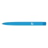 Купить Ручка пластиковая шариковая трехгранная Trinity K transparent Gum soft-touch с чипом передачи инфо, голубой с нанесением логотипа