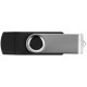 Купить USB/micro USB-флешка 2.0 на 16 Гб Квебек OTG, черный с нанесением логотипа