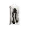 Купить Зарядный кабель Octopus Light с подсветкой логотипа, черный с нанесением логотипа