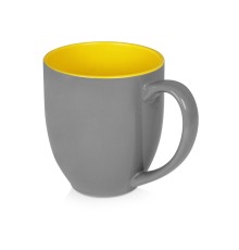 Кружка керамическая Gracy 450мл, серый/желтый