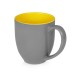 Купить Кружка керамическая Gracy 450мл, серый/желтый с нанесением логотипа
