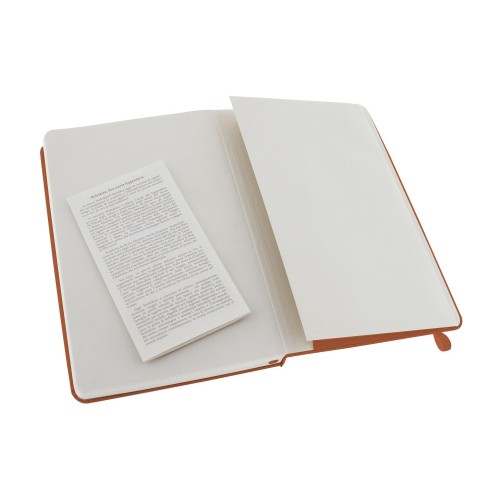 Купить Записная книжка Moleskine Classic (в линейку) в твердой обложке, Large (13х21см), оранжевый коралл с нанесением логотипа