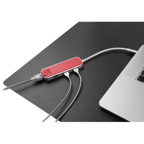Купить Хаб USB Rombica Type-C Chronos Red с нанесением логотипа