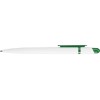 Купить Ручка шариковая Этюд, белый/зеленый с нанесением логотипа
