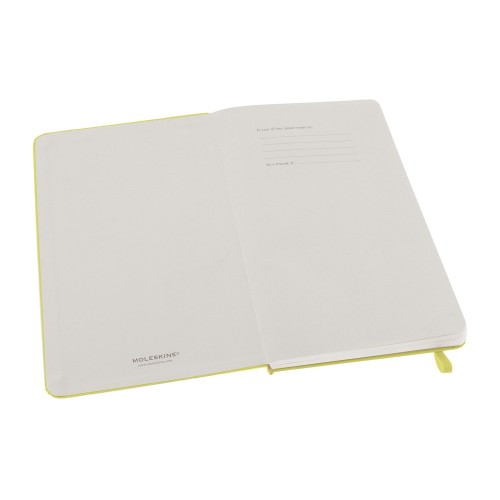 Купить Записная книжка Moleskine Classic (в линейку) в твердой обложке, Large (13х21см), цитрусовый с нанесением логотипа
