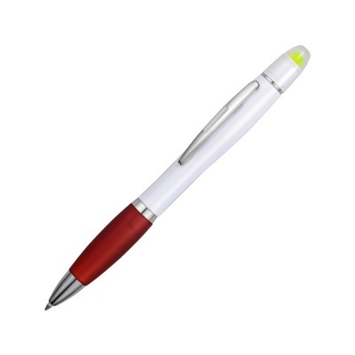 Купить Ручка шариковая с восковым маркером белая/красная с нанесением