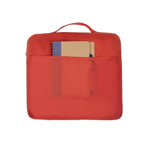 Купить Плед для путешествий Flight в чехле с ручкой и карманом, красный с нанесением логотипа