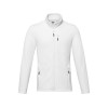 Купить Мужская флисовая куртка Amber на молнии из переработанных материалов по стандарту GRS, белый с нанесением логотипа