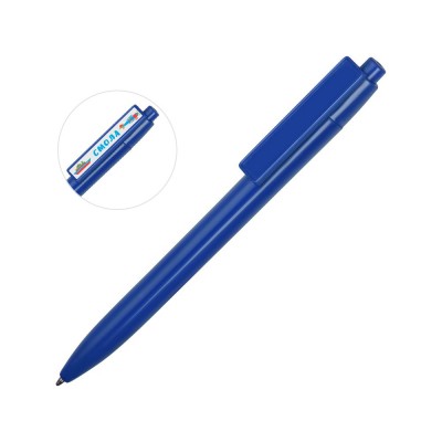 Купить Ручка пластиковая шариковая Mastic под полимерную наклейку, синий с нанесением
