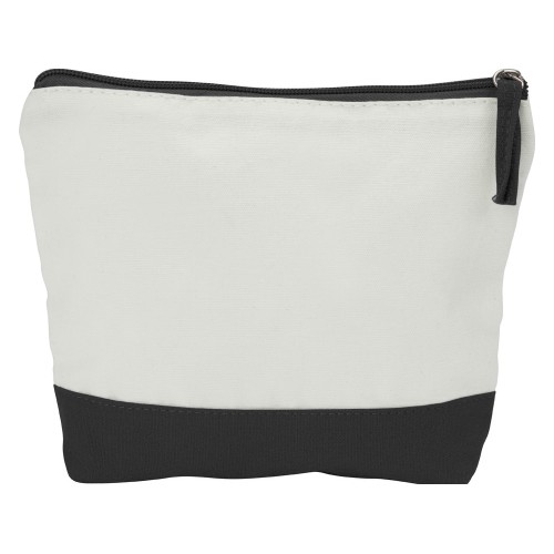 Купить Косметичка хлопковая Cotton, черный с нанесением логотипа