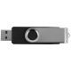 Купить USB/micro USB-флешка 2.0 на 16 Гб Квебек OTG, черный с нанесением логотипа