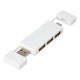 Купить Mulan Двойной USB 2.0-хаб, белый с нанесением логотипа