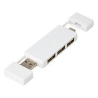 Mulan Двойной USB 2.0-хаб, белый