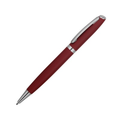 Купить Ручка металлическая шариковая Flow soft-touch, красный/серебристый с нанесением