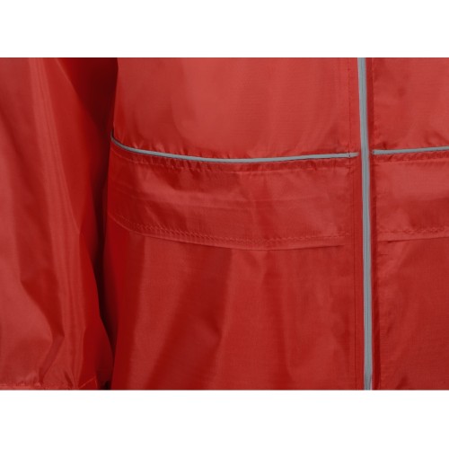 Купить Дождевик Sunshine со светоотражающими кантами, красный, размер  XL/XXL с нанесением логотипа