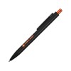 Купить Ручка металлическая шариковая Blaze с цветным зеркальным слоем, черный/оранжевый с нанесением логотипа
