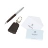 Купить Подарочный набор Millau: ручка шариковая, брелок. Balmain, коричневый с нанесением логотипа