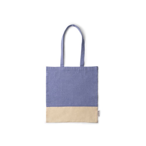 Купить Сумка из переработанного хлопка PALMIRA, королевский синий/натуральный с нанесением логотипа