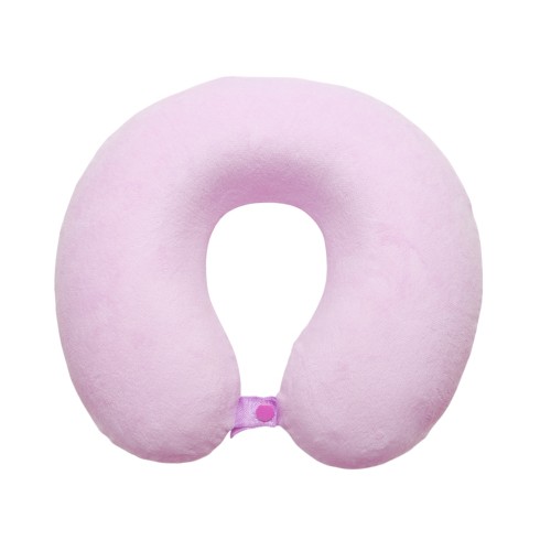Купить Подушка Basic из микрофибры с эффектом памяти U-shape, розовый NEW с нанесением логотипа