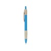 Купить Ручка шариковая HANA из пшеничного волокна, бежевый/голубой с нанесением логотипа