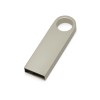 Купить USB 2.0-флешка на 64 Гб с мини чипом и круглым отверстием, серебристый с нанесением логотипа