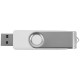 Купить USB/micro USB-флешка 2.0 на 16 Гб Квебек OTG, белый с нанесением логотипа