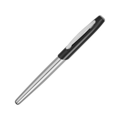 Купить Ручка роллер Roma, серебристый/черный с нанесением логотипа