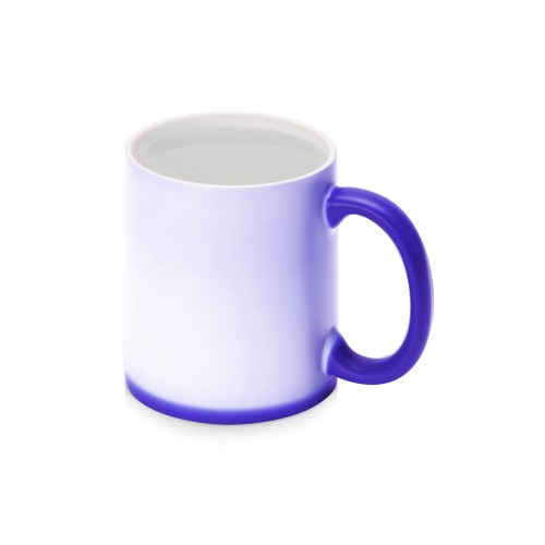 Купить Кружка-хамелеон Magic матовая, синий/белый с нанесением логотипа