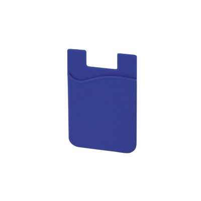 Купить Картхолдер с креплением на телефон Gummy, ярко-синий с нанесением логотипа