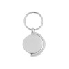 Купить Брелок с глобусом, вращающимся внутри кольца, серебристый с нанесением логотипа