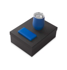 Подарочный набор с термокружкой и повербанком С2, 10000 mAh, синий