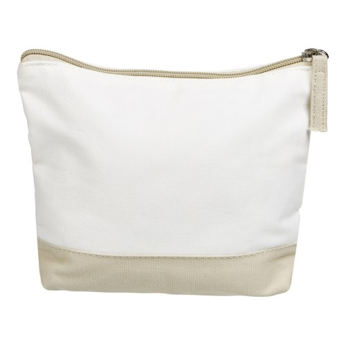 Купить Косметичка хлопковая Cotton, белый/бежевый с нанесением логотипа