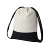 Купить Рюкзак-мешок Cotton из хлопка 170 г, натуральный/черный с нанесением логотипа