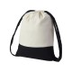 Купить Рюкзак-мешок Cotton из хлопка 170 г, натуральный/черный с нанесением логотипа
