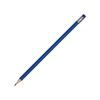 Купить Трехгранный карандаш Графит 3D, синий с нанесением логотипа