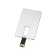 Купить Флеш-карта USB 2.0 16 Gb в виде металлической карты Card Metal, серебристый с нанесением логотипа