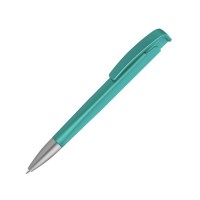 Шариковая ручка с геометричным корпусом из пластика Lineo SI, бирюзовый