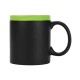 Купить Кружка с покрытием для рисования мелом Да Винчи, черный/зеленый с нанесением логотипа